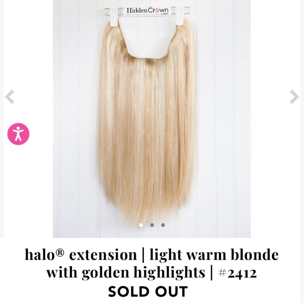 Hidden Crown Hair Halo 24 Inch Extensions Blonde Sold Out new sold out
